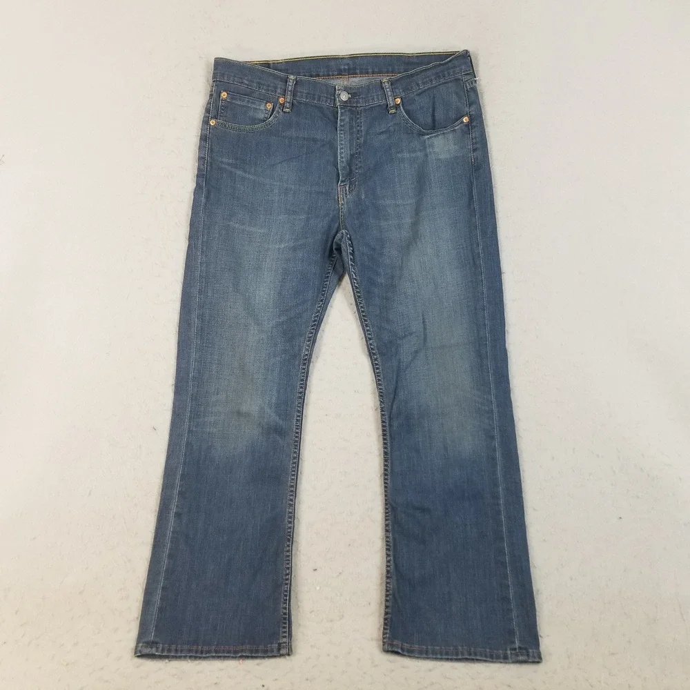 Levi's Jeans Mens 38x30 Blue 527 Slim‎ Bootcut Western Denim Stretch 05527-0452